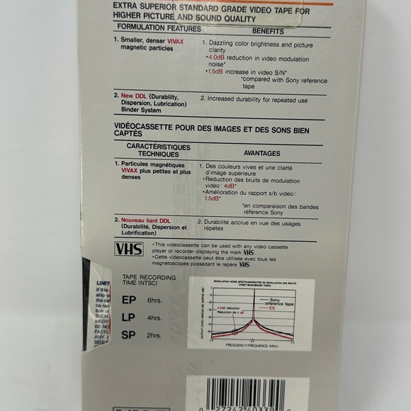 Sony ES T-120 VHS Tape New Sealed Blank B6 - Picture 2 of 3